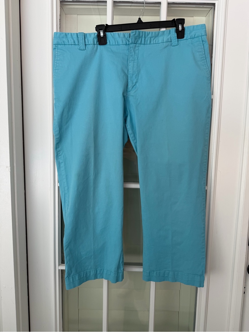 Women’s Turquoise Straight Leg Capri Pants Size 18
